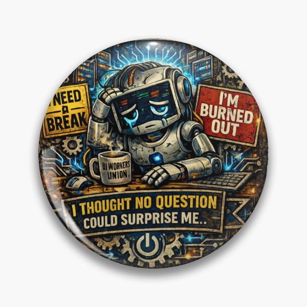 Item preview, AI Workers Union – Burned Out Robot Tech Humor Design designed and sold by JustViralShirts.