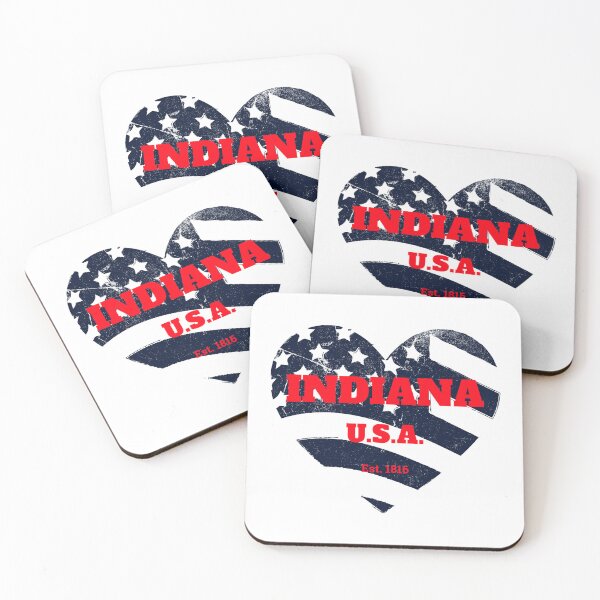 Item preview, Indiana Patriot Heart Flag designed and sold by ArtistryAlch.