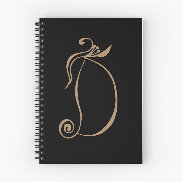 Item preview, Decorative Letter D Monogram – Elegant Gold Floral Initial Design designed and sold by ROHITJIDEGINER.