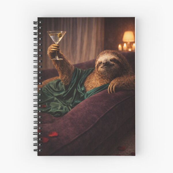 Item preview, The Slowest Martini – Sloth Lounge Portrait designed and sold by iMIGHTwearTHAT.