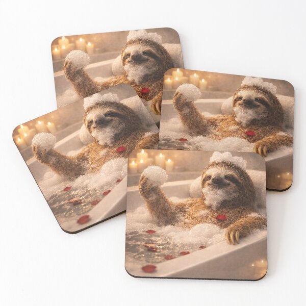 Item preview, Bubble Bath Royalty – Playful Sloth Spa Portrait designed and sold by iMIGHTwearTHAT.