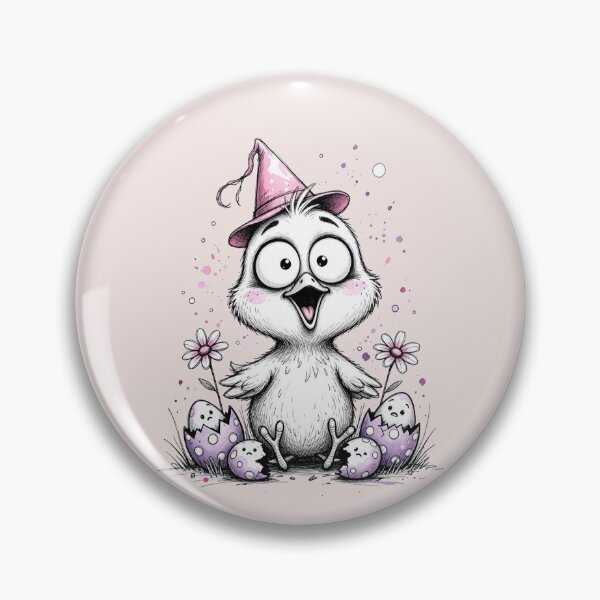 Item preview, Cute Easter Chick in Pink Party Hat designed and sold by PixelQ.