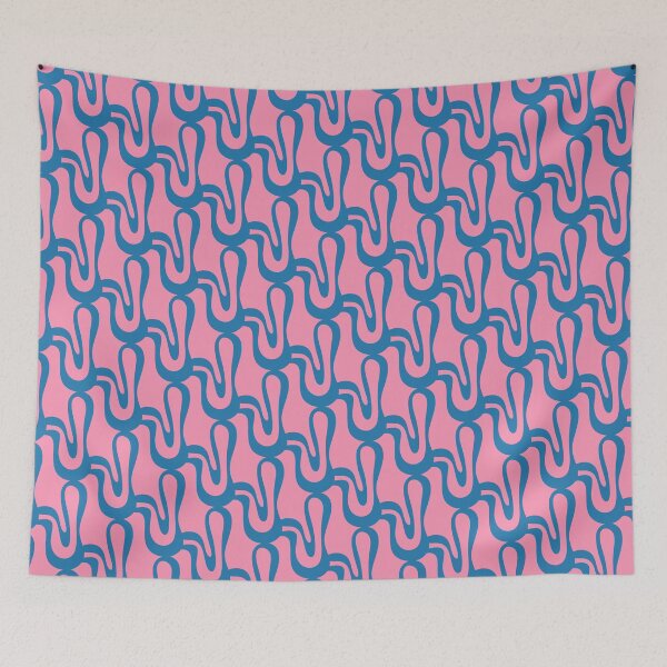 Item preview, Pop Wiggle Contemporary Abstract Pattern in Pink and Blue designed and sold by kierkegaard.
