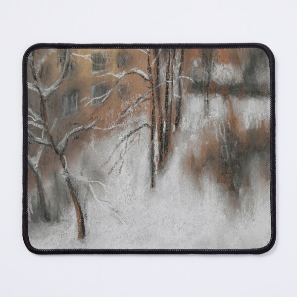 Item preview, Snowfall in the Quiet Courtyard designed and sold by LukianArtPrint.