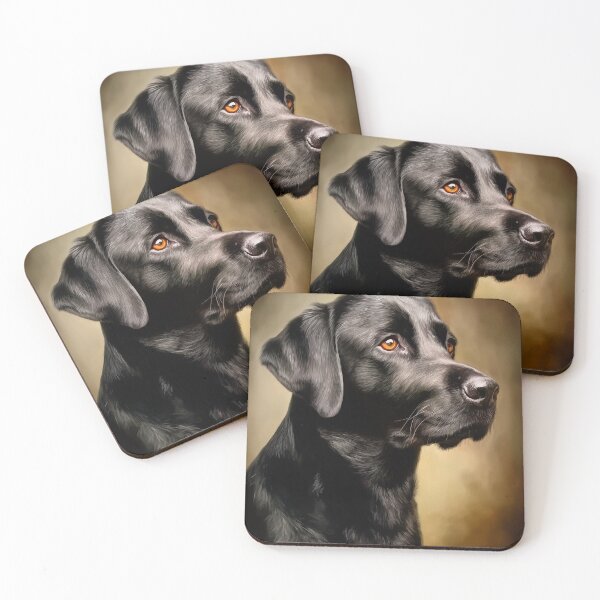 Item preview, Black Labrador Portrait designed and sold by PetsArt.