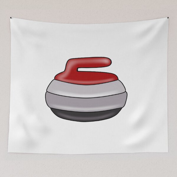 Item preview, Red Curling Stone designed and sold by Sartoris Art.
