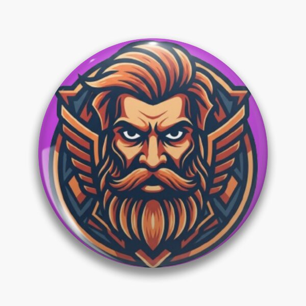 Item preview, Bearded Warrior Dad Retro Emblem designed and sold by Saurabh86.