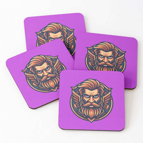 Item preview, Bearded Warrior Dad Retro Emblem designed and sold by Saurabh86.