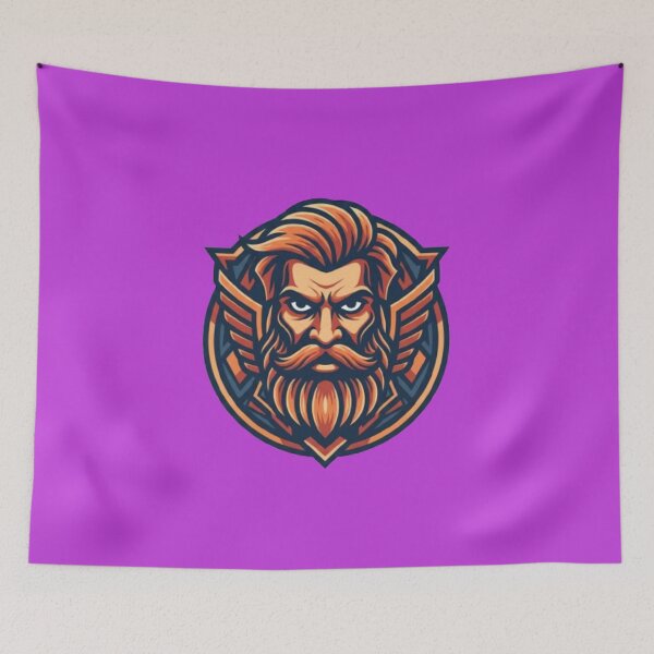 Item preview, Bearded Warrior Dad Retro Emblem designed and sold by Saurabh86.