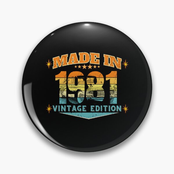 Item preview, Made in 1981 Vintage Birthday Gift – Retro 80s Distressed 45th Birthday Design designed and sold by MixedVibes Co..