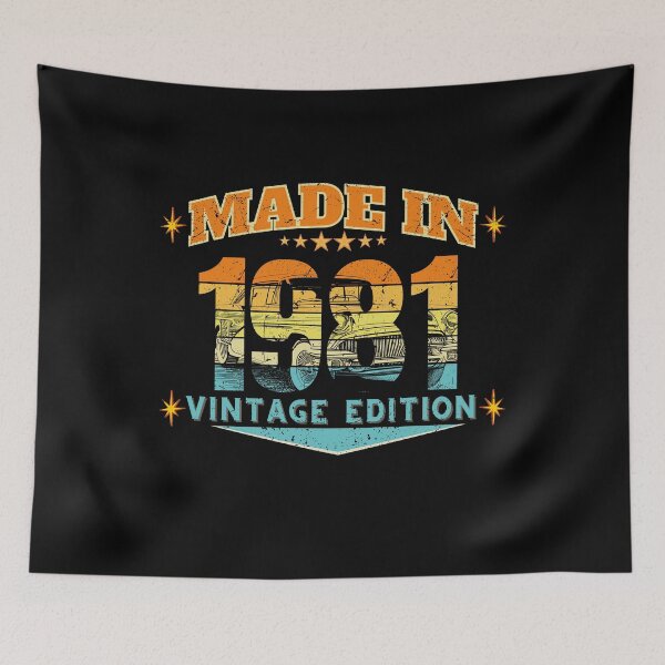 Item preview, Made in 1981 Vintage Birthday Gift – Retro 80s Distressed 45th Birthday Design designed and sold by MixedVibes Co..