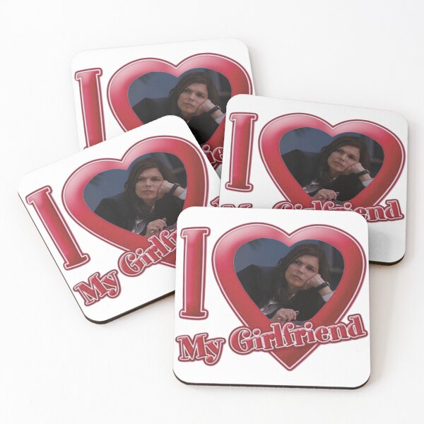 Item preview, I Love My Girlfriend | Crime Show Fangirl Heart Meme Sticker designed and sold by Diddybelles Designs.