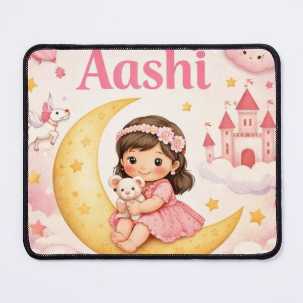 Item preview, Personalized Baby Girl Nursery Wall Art – Dream Big Custom Name Print – Pink Princess Moon Decor designed and sold by ArtByKapil.