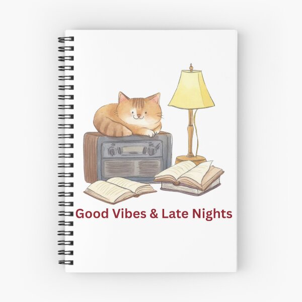 Item preview, Cozy Late Night Vibes ....  Cat & Vintage Books designed and sold by Ayagamea.