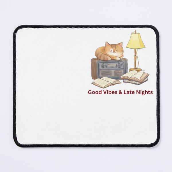 Item preview, Cozy Late Night Vibes ....  Cat & Vintage Books designed and sold by Ayagamea.