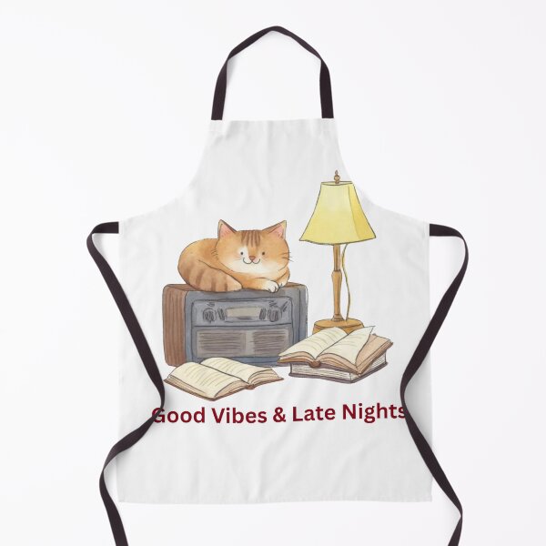 Item preview, Cozy Late Night Vibes ....  Cat & Vintage Books designed and sold by Ayagamea.