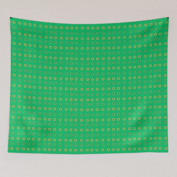 Item preview, Lime and Yellow Alternating Cogs on Green background pattern designed and sold by fev-rocks.