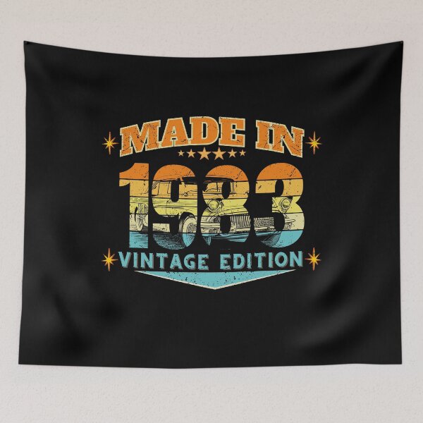 Item preview, Made in 1983 Vintage Birthday Gift – Retro 80s Distressed 43rd Birthday Design designed and sold by MixedVibes Co..