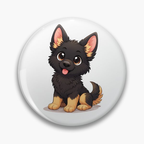 Item preview, Bicolor German Shepherd Baby Cartoon designed and sold by Zyffle Designs.