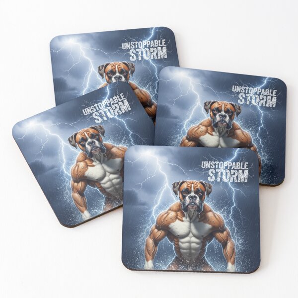 Item preview, Unstoppable Storm Boxer designed and sold by PetJoyPrintsCO.