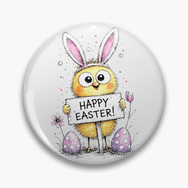 Item preview, Cute Fluffy Chick Bunny Happy Easter designed and sold by PixelQ.