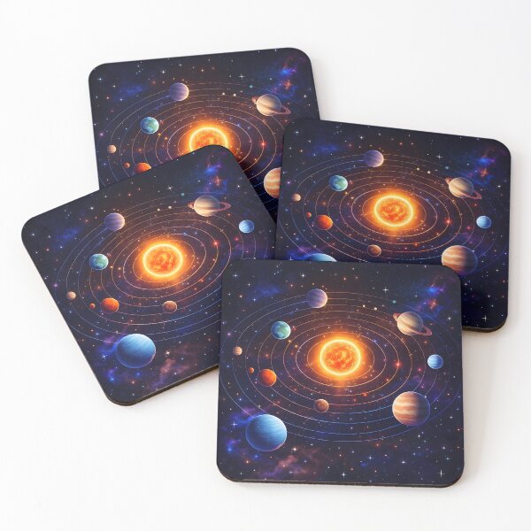 Item preview, Solar System Planets Cosmic Space Illustration designed and sold by AbstractAuraArt.