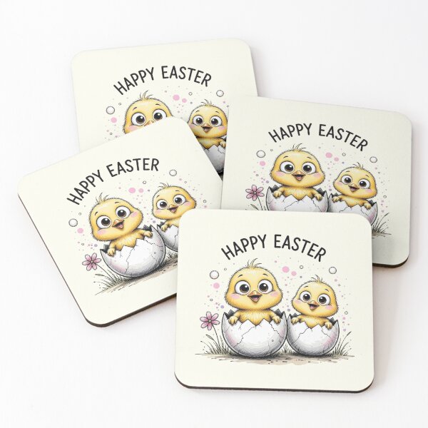 Item preview, Cute Happy Easter Chicks in Egg Kawaii designed and sold by PixelQ.