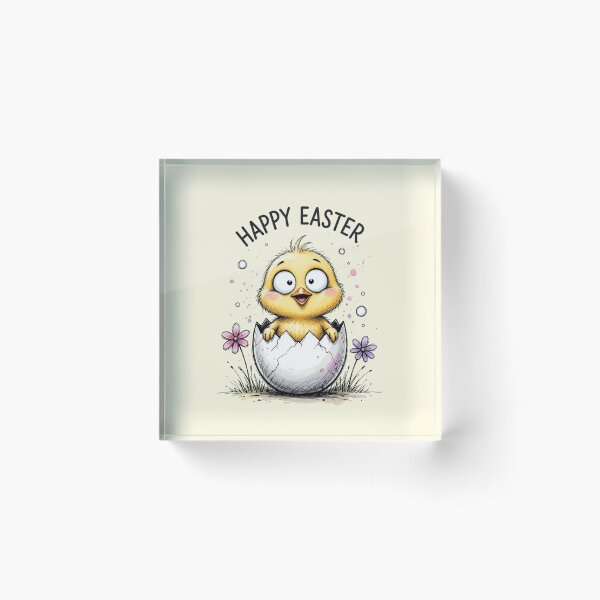 Item preview, Cute Easter Chick Hatching Egg Kawaii designed and sold by PixelQ.