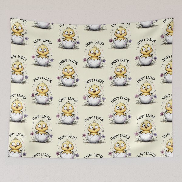 Item preview, Cute Easter Chick Hatching Egg Kawaii designed and sold by PixelQ.