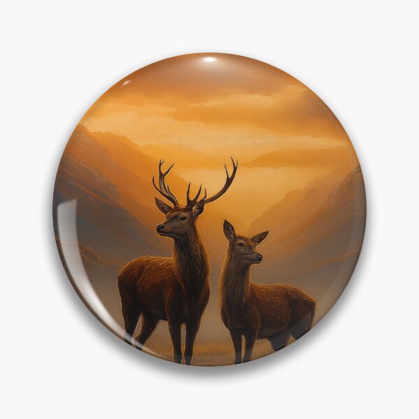 Item preview, Deer in a Mountain Sunset designed and sold by PetsArt.