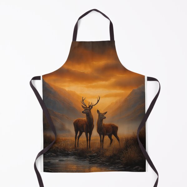 Item preview, Deer in a Mountain Sunset designed and sold by PetsArt.