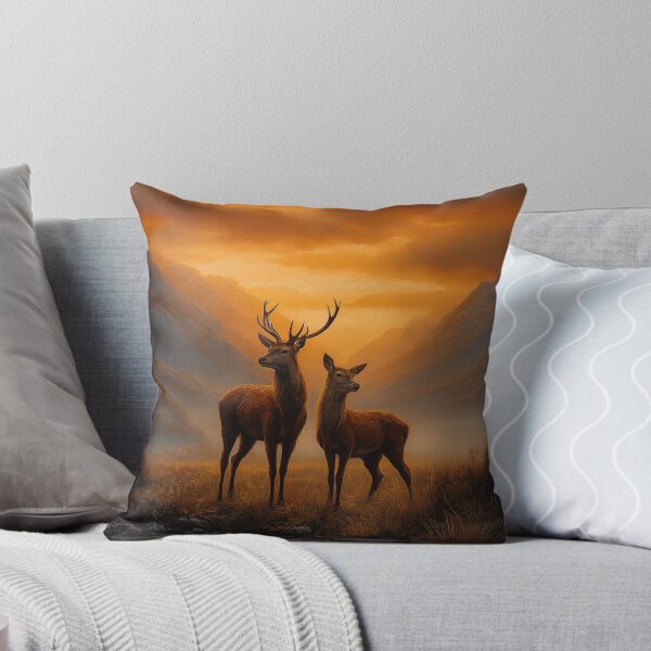 Item preview, Deer in a Mountain Sunset designed and sold by PetsArt.