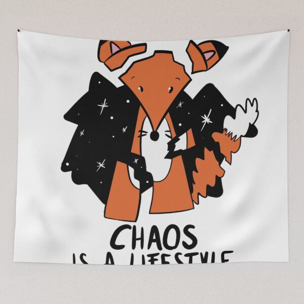 Item preview, Chaos Is A Lifestyle Funny Neurospicy Fox designed and sold by DesignFreakArt.