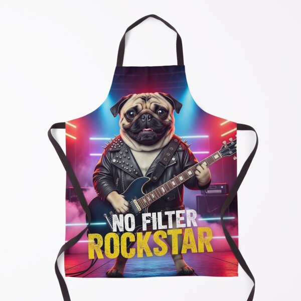 Item preview, No Filter Rockstar Pug designed and sold by PetJoyPrintsCO.