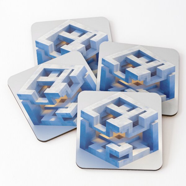 Item preview, Cyan Geometric Labyrinth Structure designed and sold by LuminousFoundry.