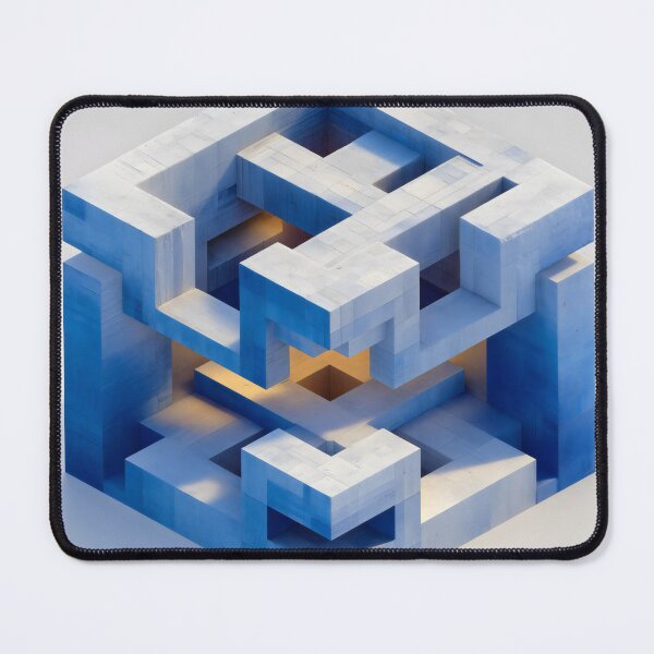 Item preview, Cyan Geometric Labyrinth Structure designed and sold by LuminousFoundry.