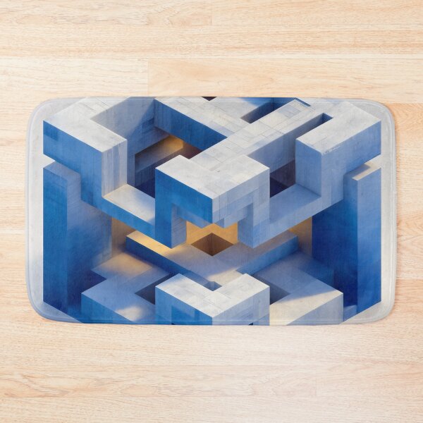Item preview, Cyan Geometric Labyrinth Structure designed and sold by LuminousFoundry.