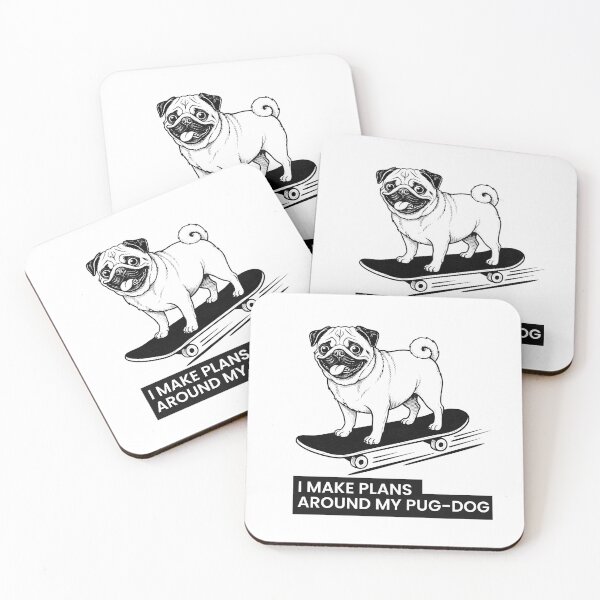 Item preview, I Make Plans Around My Pug — Skate Dogs Club designed and sold by PhokaPhokich.