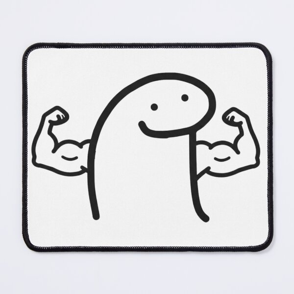 Item preview, Strong Muscle Doodle Man Gym Art designed and sold by QuietRepClub.
