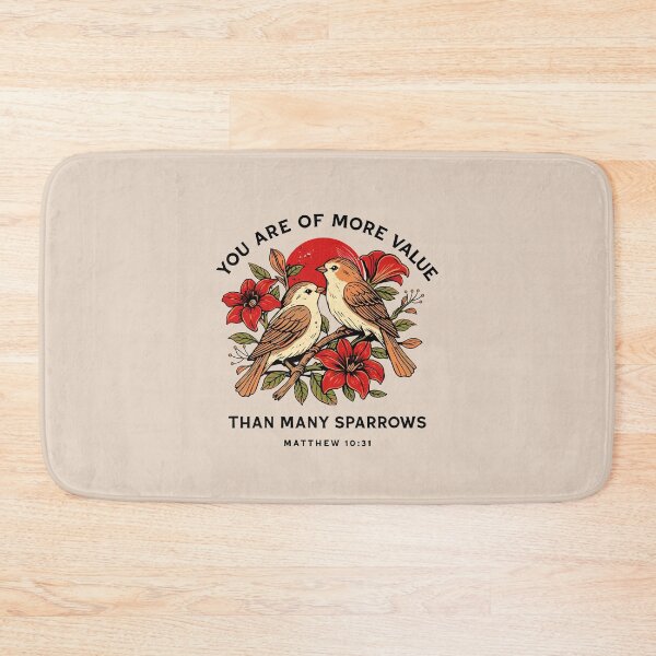 Item preview, You Are Of More Value Than Many Sparrows Design Inspired by Matthew 10:31 - Black Lettering designed and sold by Glory After Tears.