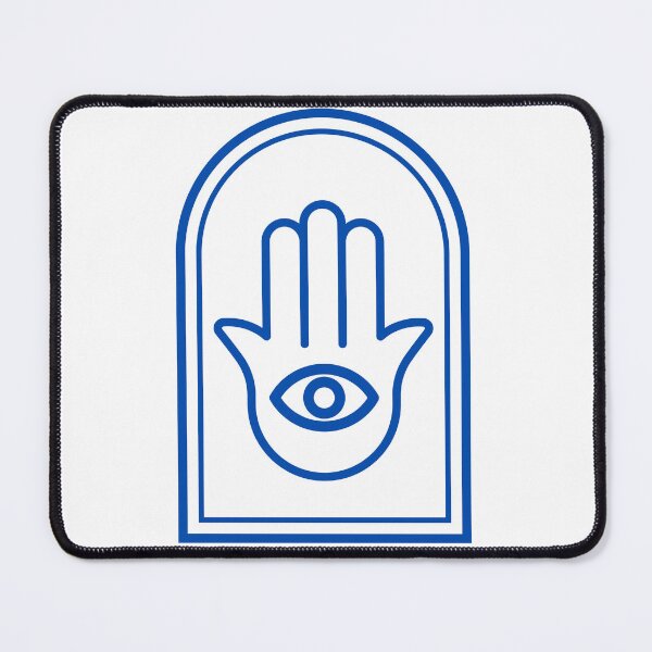 Item preview, Hamsa Hand Evil Eye Protection | Jewish Spiritual Symbol | Minimalist Blue Line Art designed and sold by That-Jewy-Shop.
