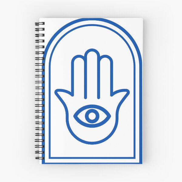 Item preview, Hamsa Hand Evil Eye Protection | Jewish Spiritual Symbol | Minimalist Blue Line Art designed and sold by That-Jewy-Shop.