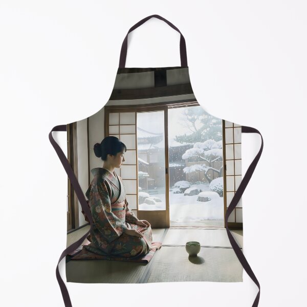Item preview, Zen Japanese Scene – Timeless Winter Serenity designed and sold by Schoenenwald - Illustrations Uniques et Originales.