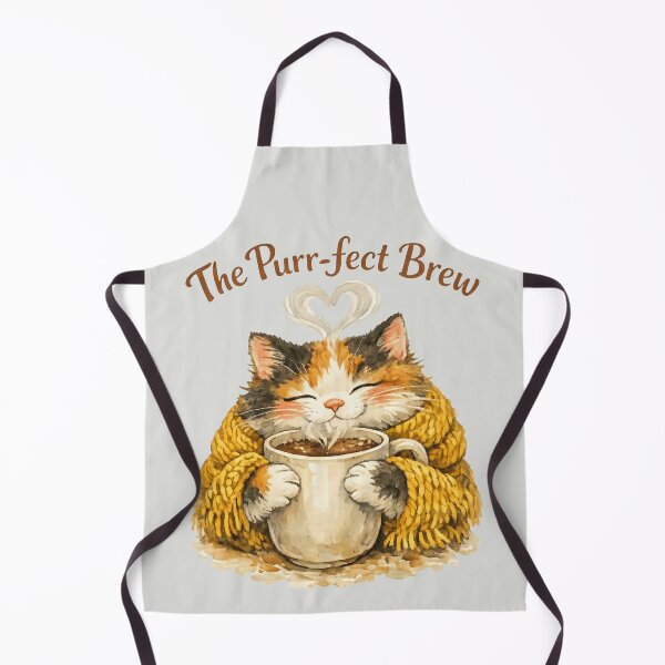 Item preview, The Purr-fect Brew - Cozy Cat Pun designed and sold by DigitalGlade.