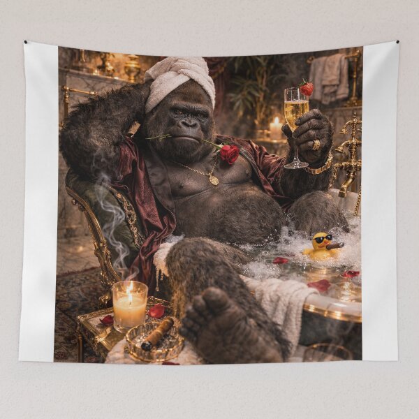 Item preview, Spa Sovereign – Gorilla Bubble Bath Portrait designed and sold by iMIGHTwearTHAT.