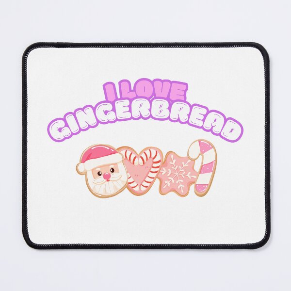 Item preview, Cute Pink I Love Gingerbread - Kawaii Christmas Cookies designed and sold by TobiasLogic.