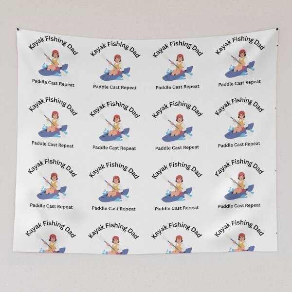 Item preview, Funny Kayak Fishing Dad Paddle Cast Repeat – Kayak Angler Gift Design designed and sold by Anasalseady.