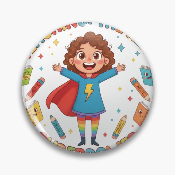 Item preview, Teaching Is The Real Superpower – Cute Teacher Hero Cartoon Illustration for Educators & Classroom Gifts designed and sold by YK SHOP.