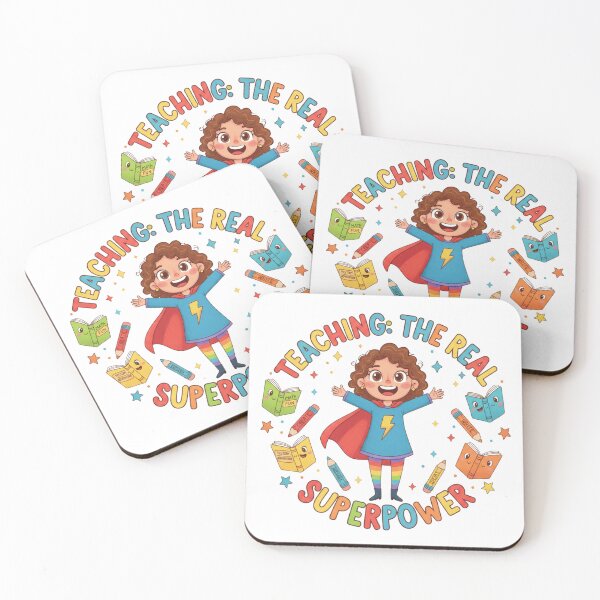 Item preview, Teaching Is The Real Superpower – Cute Teacher Hero Cartoon Illustration for Educators & Classroom Gifts designed and sold by YK SHOP.