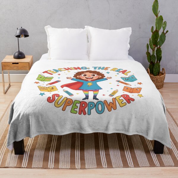 Item preview, Teaching Is The Real Superpower – Cute Teacher Hero Cartoon Illustration for Educators & Classroom Gifts designed and sold by YK SHOP.